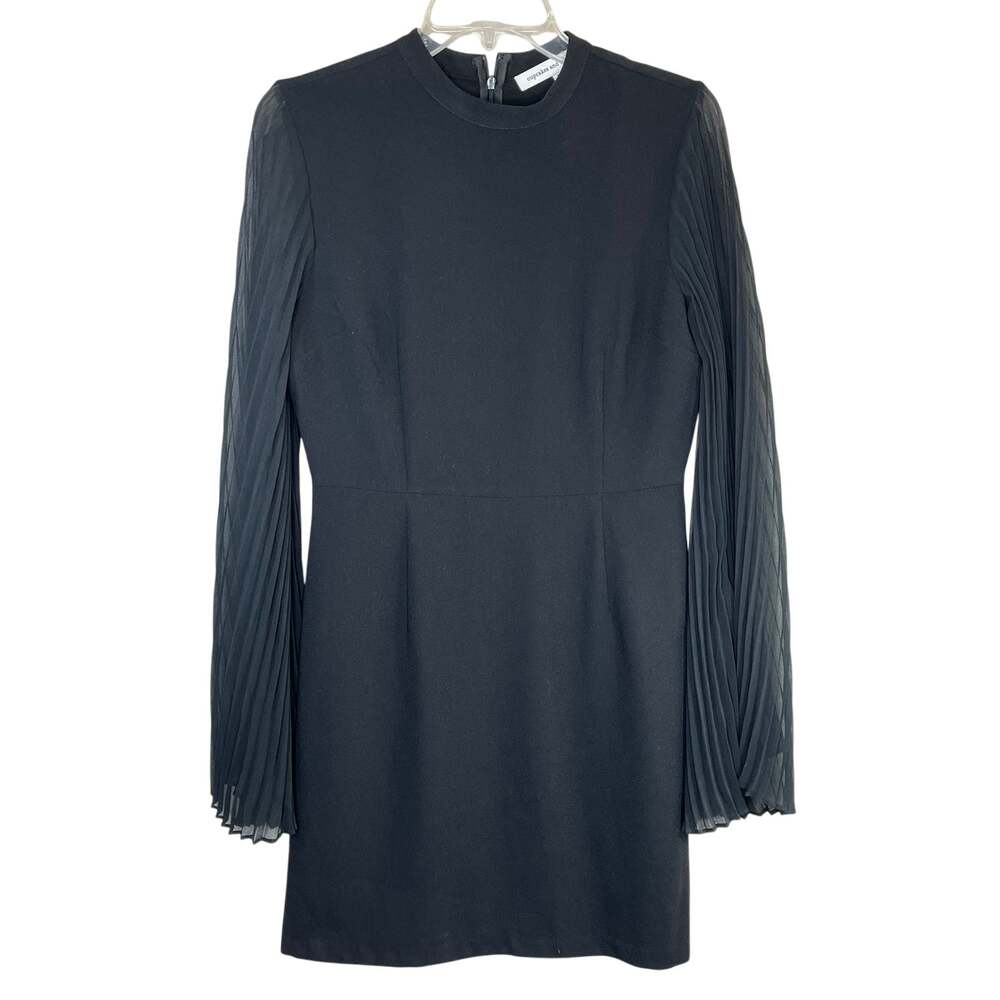 Cupcakes and Cashmere black long sleeve knee length dress, size 8, FLAW